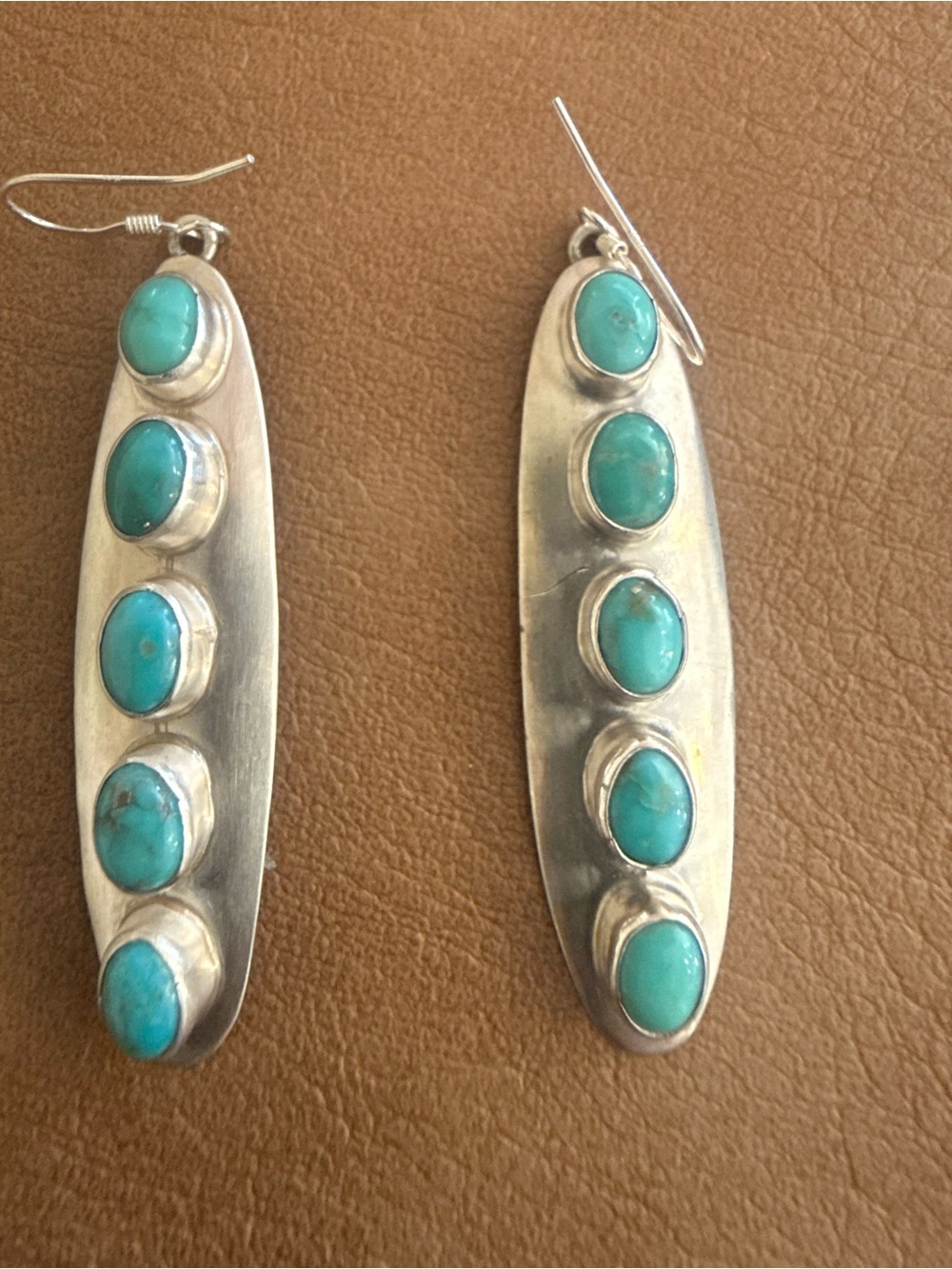 Native American Navajo 5 stone stack earring’s